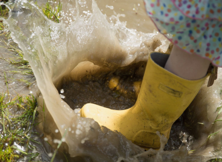 Gummistøvle-plask. Foto: Nationalpark Skjoldungernes Land.