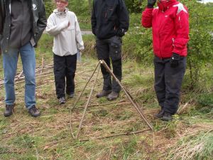 Matatisk pyramide af grene. Foto: Malene Bendix